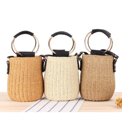 China National Wholesale Handmade Straw Bag Summer Holiday Beach Purse And Rattan Handbags for sale