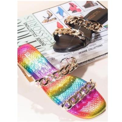 China Wholesale Sippers Girls Bedroom Ladies Fashion Trend Flat Slippers Shoes Slippers 2021 Summer for sale