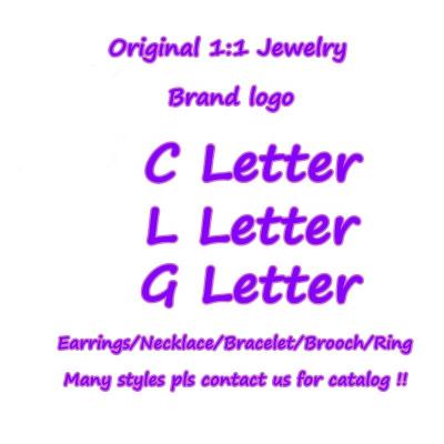 China GG famous FASHIONABLE L letter C cc brand jewelry double density earrings fashion factory price for sale