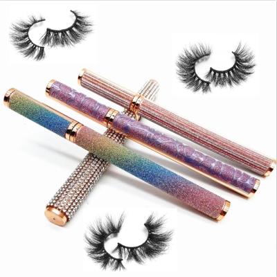 China Feather Eyelash Vendor Strip Full Lashes 8-25mm Mink Lashes With Customized Packing Acrylic Boxes for sale