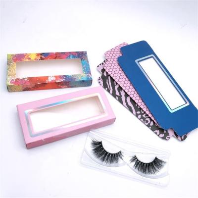 China Crisscross Ready to Ship Mink Lashes False Eyelash Packaging with Card Paper Case for Free for sale