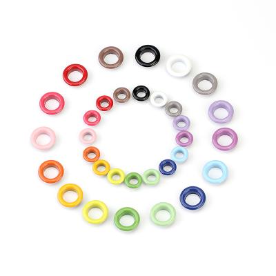 China Shoe Eyelets 100pcs Colorful Grommets Hollow Out Metal Eyelets For DIY Scrapbooking Clothes Sewing for sale