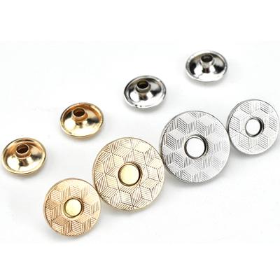 China Wholesale Super Metal Double Sided Strong Magnet Thinner Buckle Rivet Magnetic Force Push Button Luggage Accessories for sale