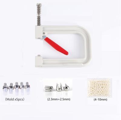 China Without Hole Multiple Sizes Imitation Pearl Beads Setting Machine Rivet Fixing DIY Opens Clothes Decoration for sale