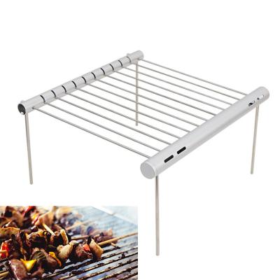 China 304 Stainless Steel Mini Grill Rack Folding Easily Assembled Portable BBQ Grill Accessories for sale