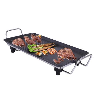 China Easily Assembled Rectangle Korean Smokeless Useful Temperature BBQ GrillElectric Electric Barbecue Grill for sale