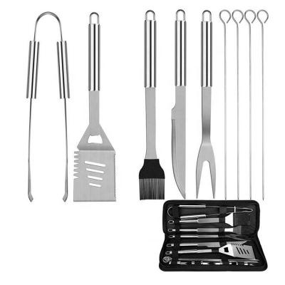 China Factory Easily Cleaned In Stock Carry Bag Skewers Stainless Steel BBQ Set Outdoor Grill Accessories BBQ Tool Kit for sale