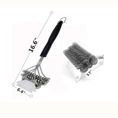 China Hot Selling High Quality High Quality Barbecue Grill Brush Stainless Steel Grill Brush Easily Cleaned Barbecue Cleaning Brush for sale