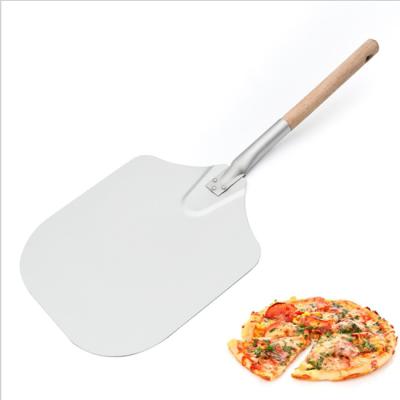 China Peelable Aluminum Shovel Pizza Lift Square Pizza Cutter Turner For Kitchen Baking Tools for sale