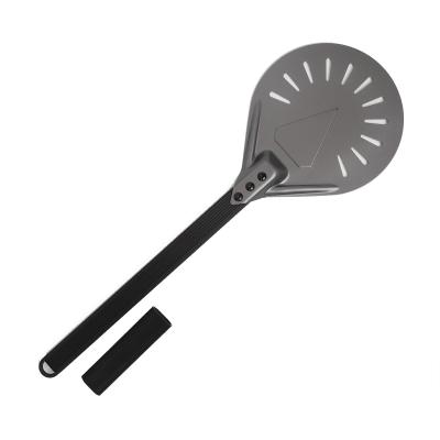 China Durable Rotating Aluminum Round Punch Pizza Skin Pizza Peel With Outdoor Pizza Oven Accessories for sale