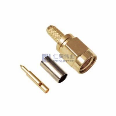 China Flange / Bulkhead / Through Hole / SMT / Offset Type Moun SMA Crimp Male Connector / Flat Edge For RG316 Coaxial Cable Crimp Pin Connectors RF Plug for sale