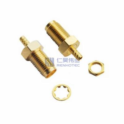 China Flange / Bulkhead / Through Hole / SMT / Offset Type Moun SMA Female Crimp / Plate Edge For Crimp RG316 Connector for sale