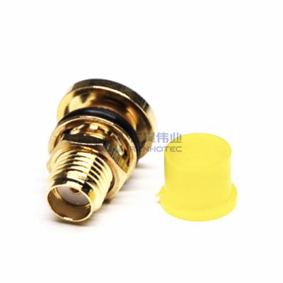 China Flange / Bulkhead / Through Hole / SMT / Offset Type / Female Plate Edge Moun SMA Jack Solder Mount Straight RF Connector For RG316 Cable Front Bulkhead With O-ring Waterproof for sale