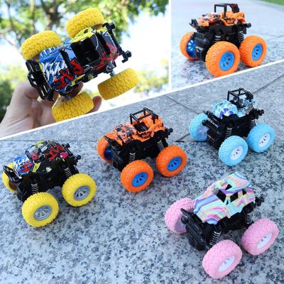 China RC Model New Mini Child Stunt Climbing Friction Power Cars Factory Direct Sales With 4 Spring Shockproof Monster Toy Car for sale