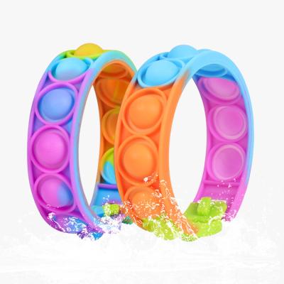 China Toy Ready To Ship Silicone Funny Educational Wristwatch Bracelets Sensory Toys Bracelet for sale