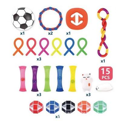 China Plastic Decompression Toy Play Set 15 Pcs, Fingertip Toys Set To Relieve Stress And Get Rid Of Worries Health Happy Growth for sale