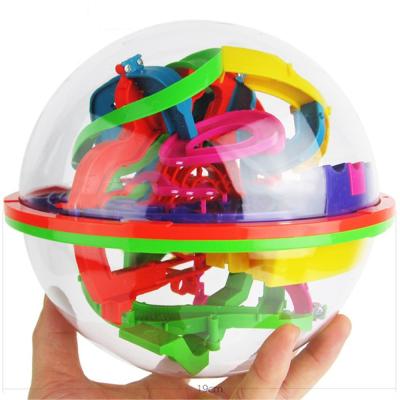 China Colorful Classic Educational Plastic Maze Game Adult Creative Decompression Ball Bearing Toy 3d 100steps Handheld Toy for sale