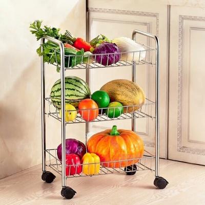 China OEM 550-6 Sustainable Home 3 Tier Universal Metal Vegetable And Fruit Shelf for sale