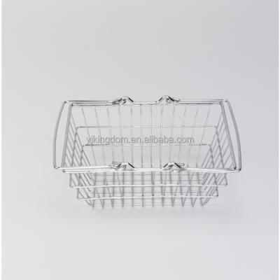 China Durable Metal Supermarket Metal Wire Mesh Shopping Basket 547-64 for sale