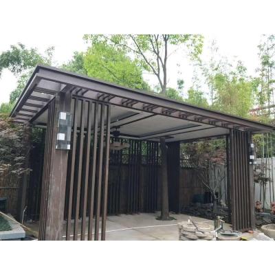 China All aluminum alloy pavilion Low Moq Modern Outdoor Gazebo Louvered Electric louver pavilion With Glass Round for sale