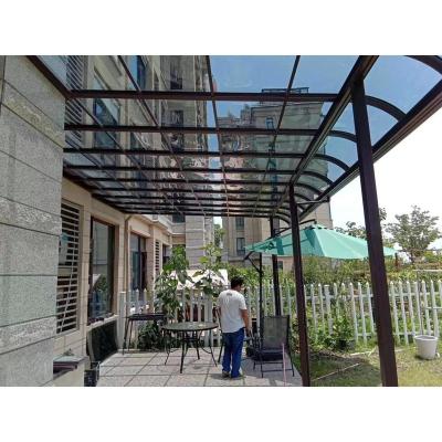 China A canopy that protects against UV rays Well Designed  Sunshade Outdoor Eco-Friendly Lawn Patio Metal Shed Patio Shed for sale