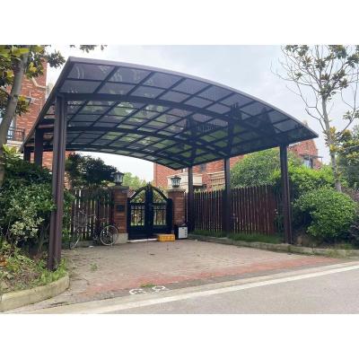 China Aluminum alloy and polycarbonate Factory Direct Price Metal Carport Kits Pergola Awning Carport Aluminium alloy shed for sale