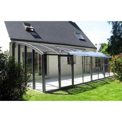 China European-modern Good Price High Quality Retractable Insulating Glass Aluminium Mobile Louver Sunroom for sale