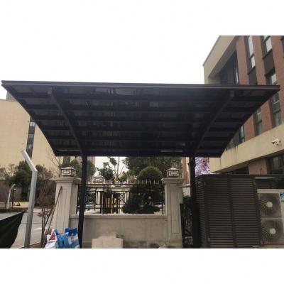 China Aluminum alloy and polycarbonate Low Price Solid And Durable Carport Kits Cantilever Carport Enhanced luxury car shed For Car for sale