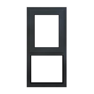 China Basement Balcony Magnetic Window Tent Alu Insurance Trade Assurance Soundproof Screen Break Triple Glazed Black Rectangular Window Box for sale