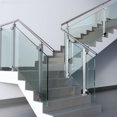 China Modern Staircase Barrier Quality Aluminum Railing Iron Stainless Steel Glass Railing for sale