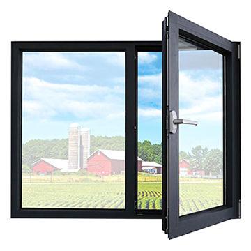 China Magnetic Impact Glass Heat Insulated Double Screen Heat Break Aluminum Tempered Casement Window for sale