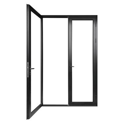 China Folding Screen Factory Hot Sales Swing Double Patio Glass Doors Pane Double Glazing Customization Apartment Doors for sale