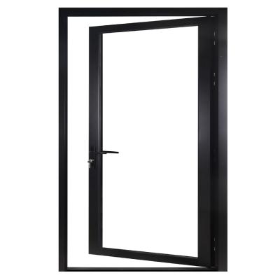 China AS2047 China Factory Price Standard AMJ-100 Series Double Magnetic Glazed Modern Design Aluminum Frame Aluminum Casement Door for sale