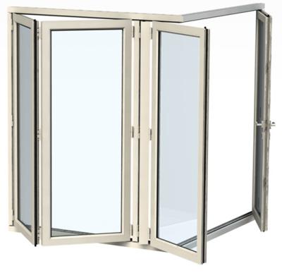 China Folding Screen Resistance High Impact Double Glazed 90 Degree Bi Fold Aluminum Thermal Broken Corner Door With Australian Standard for sale