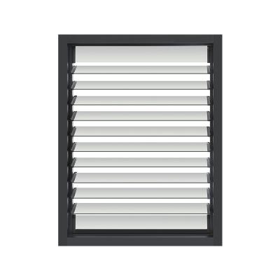 China Magnetic Screen Glass Awning Window Aluminum Framed Adjustable Shutter With Urbanized AS-2047 for sale