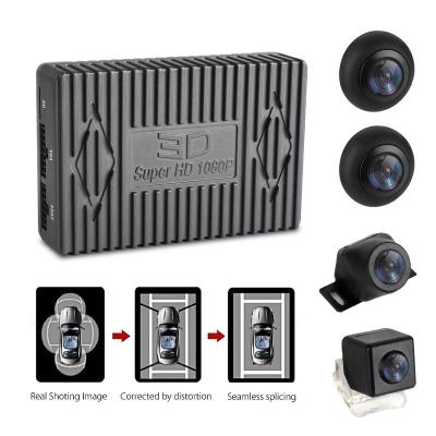 China 1080P HD Superb 3D 360 Degree 4-CH Surround Bird View System Panoramic View Car Cameras DVR With G-Sensor DVR Quad-Core 3D360 CPU for sale