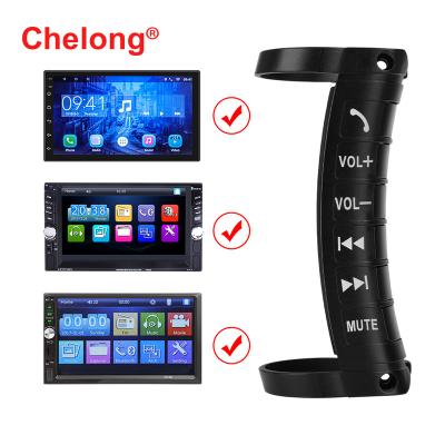 China Plastic Universal Wireless Remote Control Main Button Car DVD Steering Wheel Support Phone Call Volume Control for sale