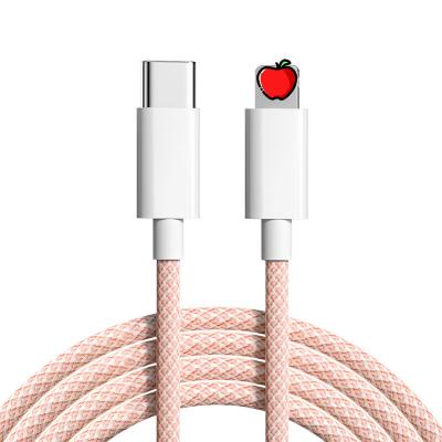 China Mobile Phone 20W 2.4A PD Data Cable 0.3M 1M1.5M 2M Type C To 8Pin Data Cable With Colorful Designing For Iox Phone Charging for sale