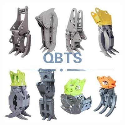 China Machinery repair shops excavator attachment grapple, small log grapple, turning wood stone grapple for Doosan SL035 DH500 for sale