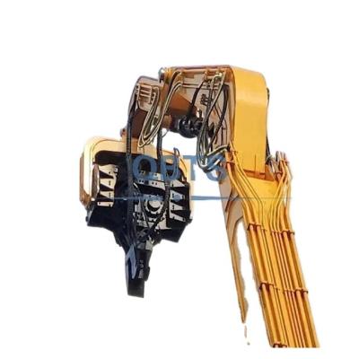 China Solar Photovoltaic Efficient Pile Driving with 20-Ton Hydraulic Vibratory Hammer and Side Clamp Attachment for Kobelco SK210LC-8 for sale