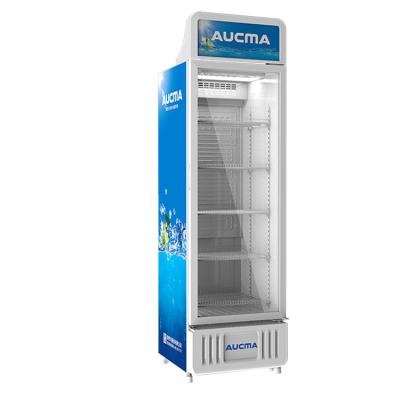 China Single-temperature China Suppliers Vertical Glass Display Cabinet With Light Box Beverage Cooler Display Fridge for sale