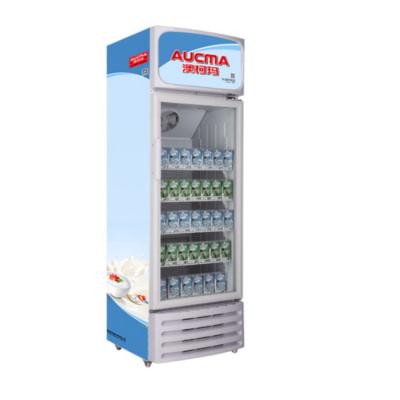 China Single-temperature Vertical Factory Direct Sales Display Cabinet Beverage Bottle Cooler With Light Box Refrigerated Beverage Display Cabinet for sale