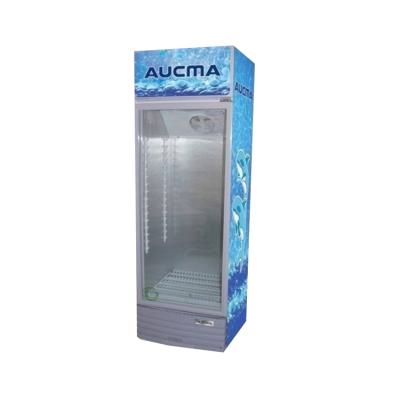 China Single-temperature Factory Hot Sale AUCMA SC-279 Vertical Display Cabinet with Light Box Beverage Cooler for sale