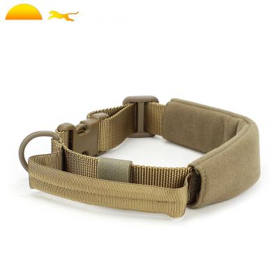 China Viable Nylon Thickened Dog Collar Camouflage Training Defensive Tactics Dog Collar For Large Dog for sale