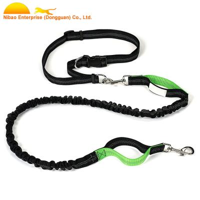 China Adjustable Double Bungee Adjustable Grip Leash Dog Hands Pet Restraint Belt Viable Grip Free For Running Leash for sale