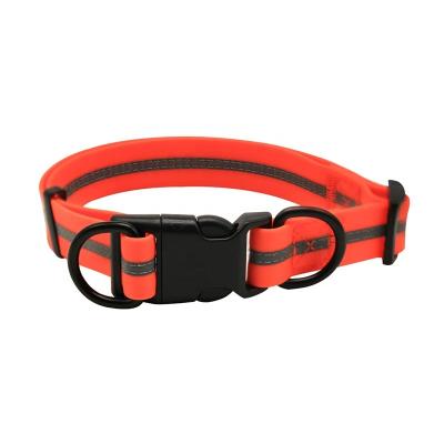 China Durable NiBao LOGO Soft Waterproof Custom PVC Coated Reflective Clean Dog Collars For Pet Products for sale