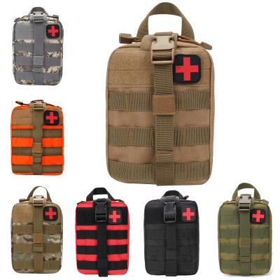 China Medical Outdoor First Aid Kit Travel Hunting Utility Molle First Aid Pack Tactical Medical Kit Bag Outdoor Emergency Military 11*15*21cm for sale