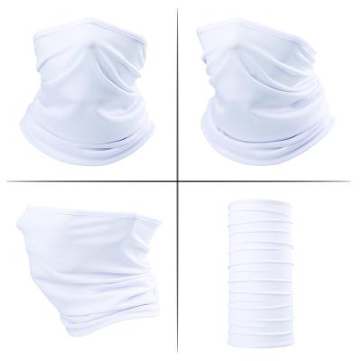 China 100% Blank Sweat Absorption Polyester Neck Neck Cuff Cool White Bandana Sublimation Blanket For Summer for sale