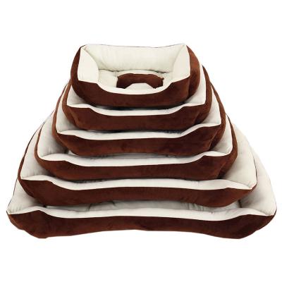 China Viable Whole Sale Machine Washable Dog Bed Printed With Bone And Paw for sale