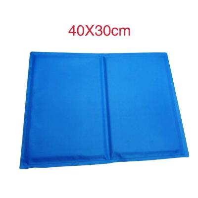 China Mat Dog Cat Bed Non-Toxic Safe Viable Cool Cool Gel Cool Mat Summer Pad Blue Pet Cooling Gel for sale